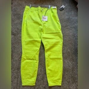Celebrity Pink Vibrant Lime Hi-Rise Pants